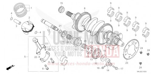 VILEBREQUIN/PISTON CB1000RAM de 2021